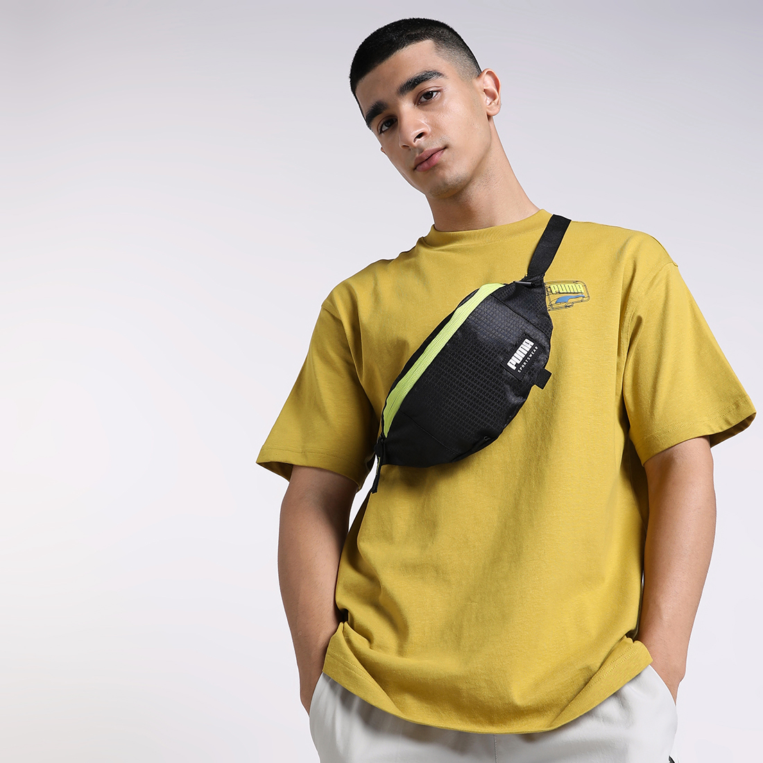 PUMA Unisex Typography Black Waistbag